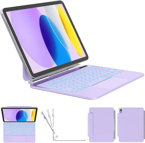 Vista 11 de Funda para teclado para iPad Air 11/Pro 11 (1-4), trackpad de Negro