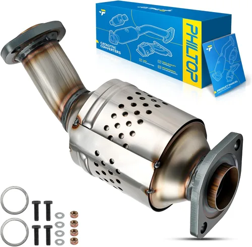 Vista 72 de PHILTOP Convertidor Catalítico de Ajuste Directo para Murano 2009 2010 2011 2012 2013 2014 3.5L, Cáscara de Acero Inoxidable Aluminio 203-1010