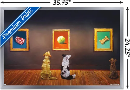 Vista 19 de Trends International Lucia Heffernan Art - Póster de pared de museo del perro, 22.375 x 34 pulgadas, versión enmarcada en negro Versión con marco