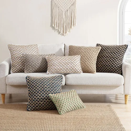 Vista 57 de Boho Living Jada - Funda decorativa para almohada, incluye acento, diseño tejido premium, decoración para sala de estar, (2) funda de almohada de 20