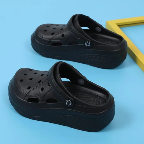 Vista 3 de SECHRITE Zuecos de plataforma para mujer, zapatos de jardín, impermeables, para playa, piscina, sandalias de verano, pantuflas para el hogar