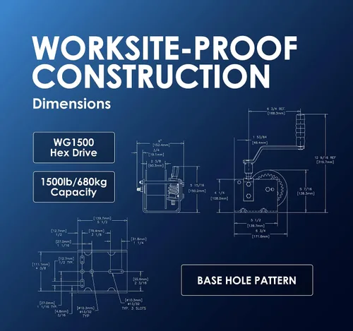 Vista 5 de Dutton-Lainson Company WG1500HD torno de engranaje helicoidal con transmisión hexagonal
