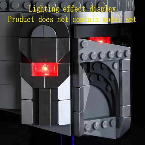 Vista 6 de GEAMENT Kit de luz LED compatible con el casco LEGO The Mandalorian, juego de iluminación para modelo de construcción 75328