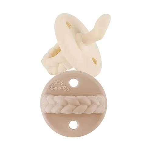 Vista 7 de Itzy Ritzy Juego de 2 chupetes de ortodoncia de silicona, 0-6M, ballet y Zapatilla de ballet y prímula (0-6 meses)