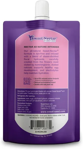 Vista 2 de sweet-seed Néctar de colibrí, concentrado (8.5 onzas), hace 3 veces el volumen, prolonga la vida útil del néctar para comederos de colibríes
