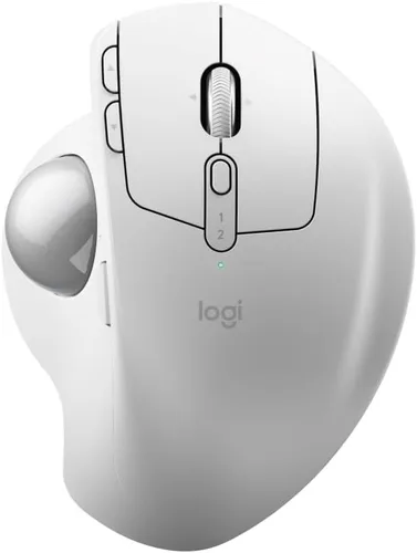 Vista 9 de Logitech MX Ergo S Mouse de trackball inalámbrico avanzado, ratón inalámbrico ergonómico recargable por USB-C con Bluetooth y dongle cifrado, 6