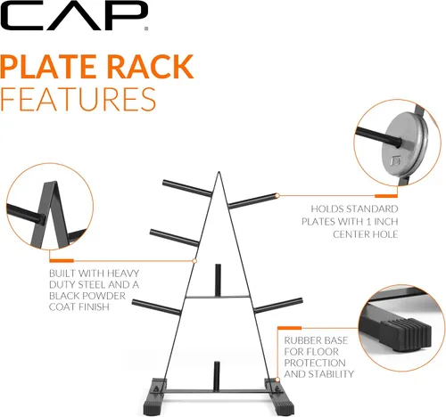 Vista 10 de CAP Barbell Weight Plate Rack for 1-Inch Weight Plates