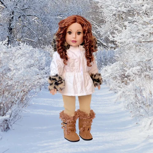 Vista 8 de Diversión de invierno: traje de 3 piezas para muñeca de 18 pulgadas