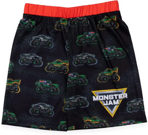 Vista 4 de Monster Jam Trucks Grave Digger SizeRangeDescription1 Camisas de pijama y pantalones cortos de pijama TallaDescription1