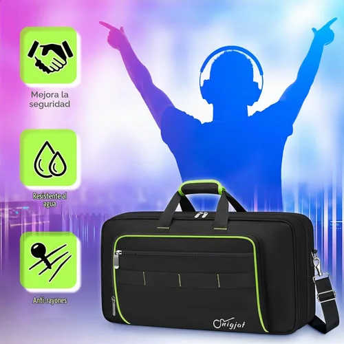 Vista 5 de SNIGJAT Funda para controlador DJ DDJ FLX4/400/REV1 con compartimento para Verde