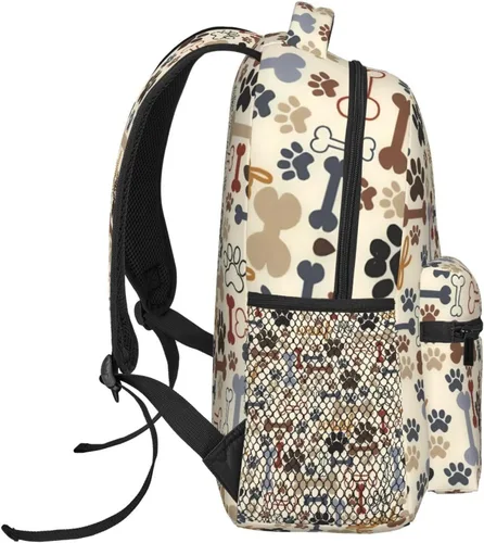 Vista 3 de Mochila para la escuela, laptop, mochila grande casual para estudiantes, niñas, niños, adolescentes, viajes, deportes, trabajo, Divertido estampado