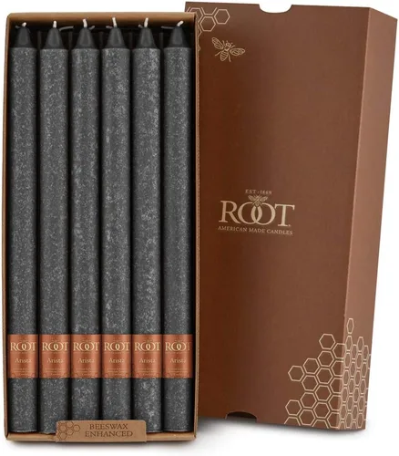 Vista 21 de Root Candles Arista Timberline - Velas para cena de 12 pulgadas, sin aroma, 12 unidades, color negro