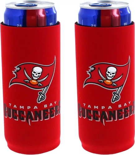Vista 29 de Paquete de 2 soportes para latas de fútbol de 12 onzas, delgado y delgado, aislador de bebidas Huggie Cooler Coozies (Arizona (cardenales))
