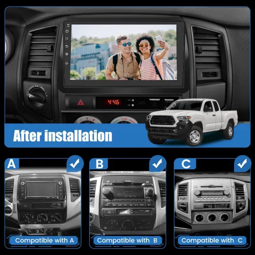 Vista 2 de AWESAFE Estéreo de coche Android para Toyota Tacoma 2005-2015, 5G WiFi 9 pulgadas, unidad principal de pantalla táctil, Tacoma Radio, actualización