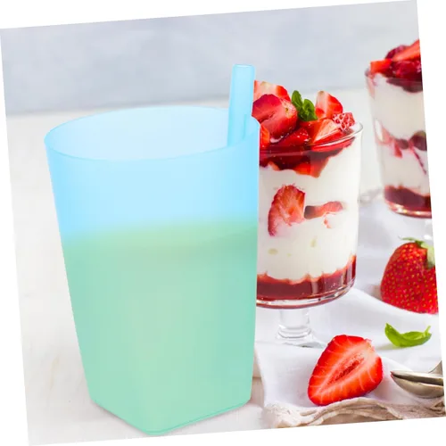Vista 4 de PRETYZOOM Vasos para beber de pared gruesa, 16 piezas, popotes para fiestas, juego de jugo para agua al aire libre, para niños y niñas y adultos