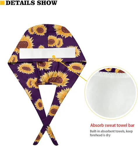 Vista 3 de JoyLamoria Novedoso gorro impreso con banda para el sudor para mujeres y hombres ajustable para combinar