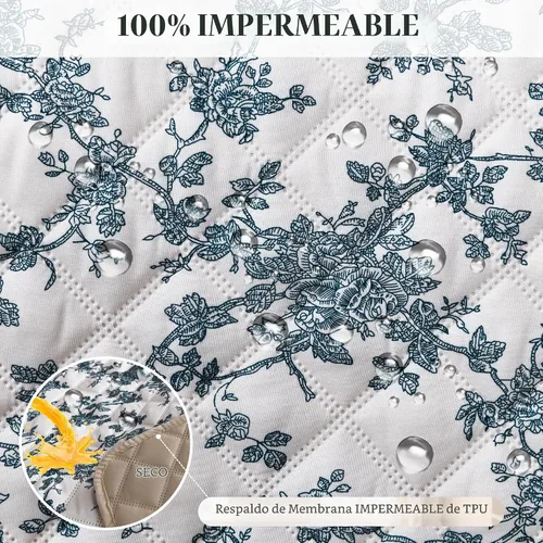 Vista 4 de ALIECOM Funda para sofá 100% impermeable para sofá de 3 cojines, apta para mascotas, fundas para sofá lavables con estampado, antideslizantes