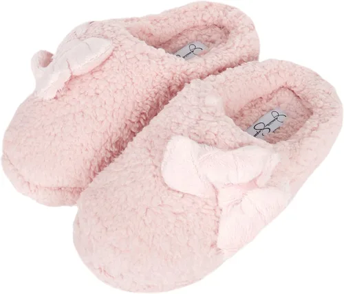 Vista 5 de Jessica Simpson Womens Plush Marshmallow Slide on House Slipper Clog with Memory Foam