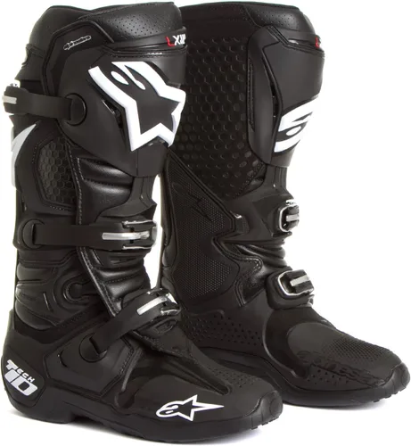 Vista 15 de Alpinestars Tech 10 Botas de motocross de alto rendimiento, con certificación CE, 7, negro/rojo Fluo