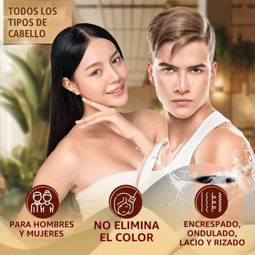 Vista 5 de Spray protector de calor de aceite de argán marroquí para el cabello, protector térmico sin enjuague contra plancha, alisador y daños por secado