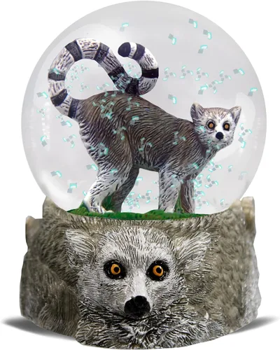 Vista 8 de Globo de agua - Oso marrón de Deluxebase. Decoración de animales de globo de nieve con figuras de oso marrón. Globo de purpurina de vidrio