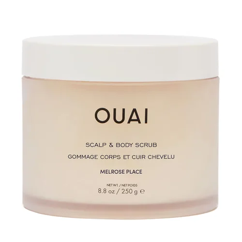 Vista 10 de OUAI St. Barts - Exfoliante corporal con mezcla de azúcar y aceite de coco para piel suave e hidratada, exfoliante suave para eliminar