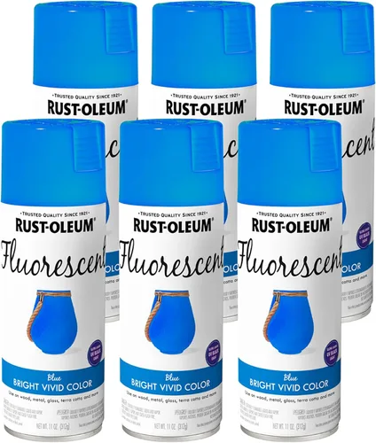 Vista 20 de Rust-Oleum 398583 Specialty - Pintura fluorescente en aerosol, 11 onzas, azul