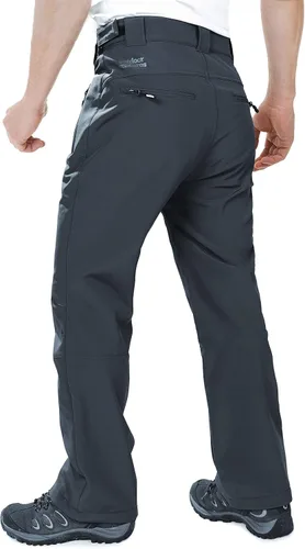 Vista 2 de Outdoor Ventures Lite - Pantalones deportivos impermeables y resistentes al viento para hombre con forro polar para senderismo esquí nieve cintura