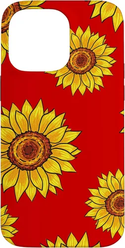 Vista 21 de Patrón de girasol en rojo vintage floral flor mujeres regalo caso para iPhone 17