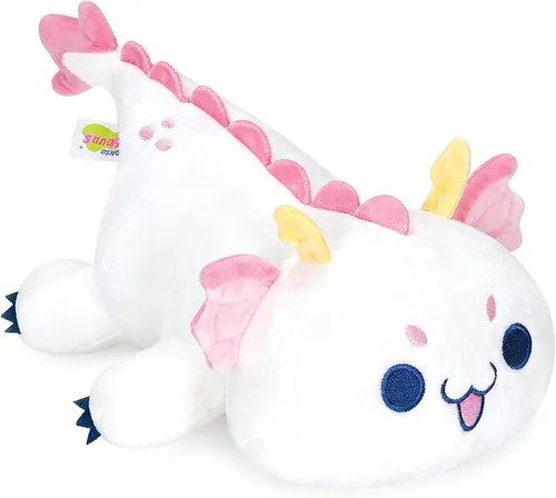 Vista 10 de Onsoyours Peluche de dragón gordito, adorable almohada de felpa suave para abrazar, lindo juguete de peluche Kawaii para niños