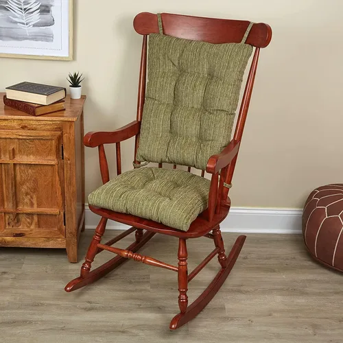 Vista 16 de Klear Vu The Gripper - Juego de cojines antideslizantes para silla mecedora con acolchado grueso, incluye almohadilla de asiento y almohada