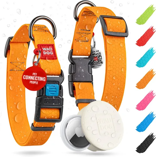 Vista 16 de WAUDOG Collar de perro impermeable – Collar ajustable para perros grandes, pequeños y medianos – Collares resistentes con cierre de metal duradero