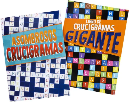 Vista 2 de Libros de rompecabezas de palabras en español y crucigramas para adultos mayores con más de 300 calcomanías de recompensa