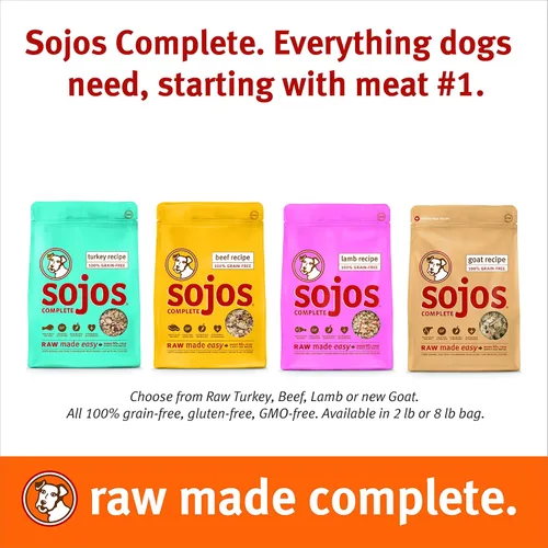 Vista 8 de Mezcla de comida para perros Sojos Complete, natural, sin cereales, seca y cruda, liofilizada