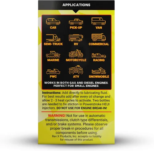 Vista 4 de REV X Aditivo de aceite de alto rendimiento - Botella de 4 fl. oz