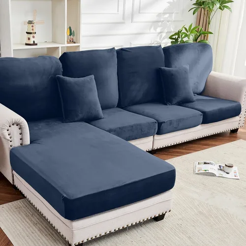 Vista 37 de Funda para Sofá de Terciopelo Elástico Funda de Cojín de Sofá 1 Pieza - Funda Elástica Lavable para Asiento o Respaldo, Fundas de Asiento para Sofás