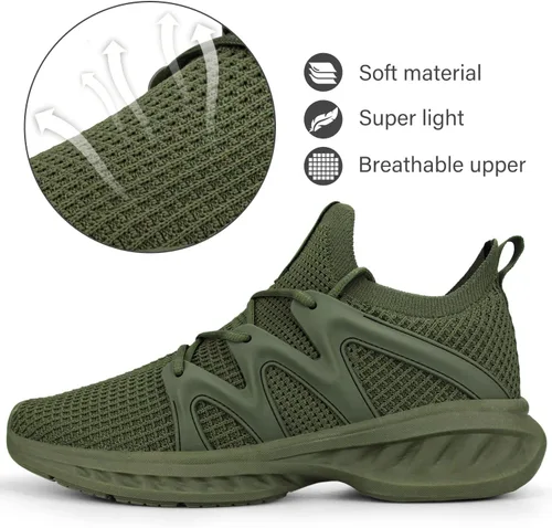 Vista 3 de Pujcs Zapatos para Mujeres Zapatos de Tenis Ligeros Zapatos de Gimnasio Antideslizantes para Entrenamiento Zapatos de Malla Transpirable