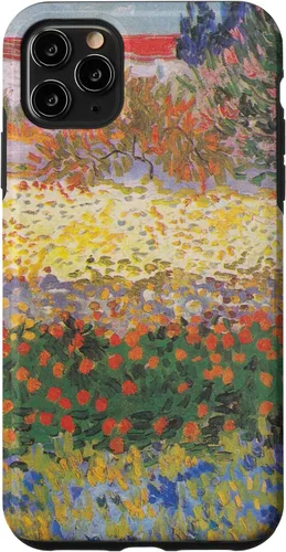 Vista 13 de iPhone 16 Vincent Van Gogh - Jardín floreciente con camino - caso de Arles
