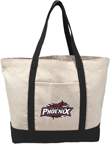 Vista 21 de Campus Lab Bolsa de lona con logotipo primario colegiado con bolsillo externo, bolsa de hombro reutilizable para ir de compras, playa Águilas A&m