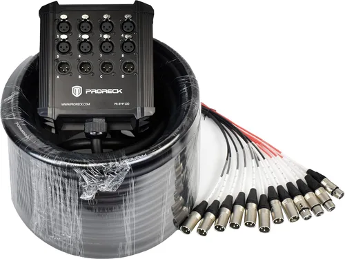Vista 12 de PRORECK Cables Serpiente de Placa de Circuito de Envío XLR de Perfil Bajo de 16 Canales, Cable Divisor XLR para En Vivo, Grabación, Escenario