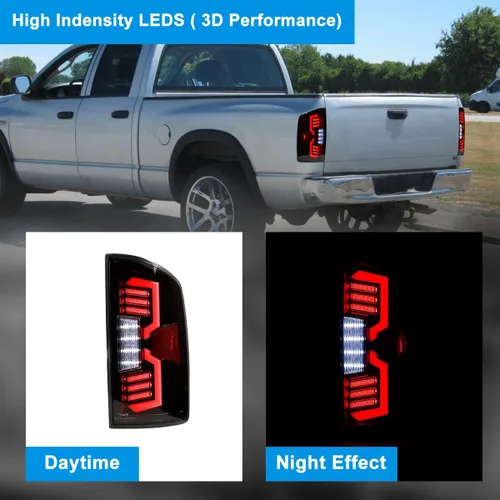Vista 7 de ROXX Luces traseras LED completas compatibles con Dodge Ram 1500 2002-2006, Dodge Ram 2500 3500 2003-2006, conjunto de luces traseras de lente