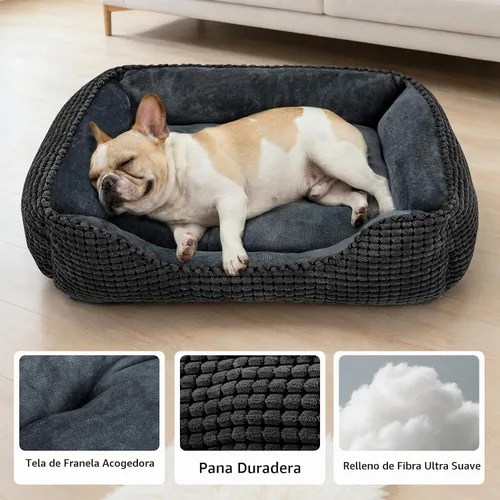Vista 2 de MIXJOY Cama Ortopédica Rectangular Lavable para Perros Pequeños, Medianos y Grandes, Suave Calmante, Cama Duradera para Cachorros Durmientes Cojín