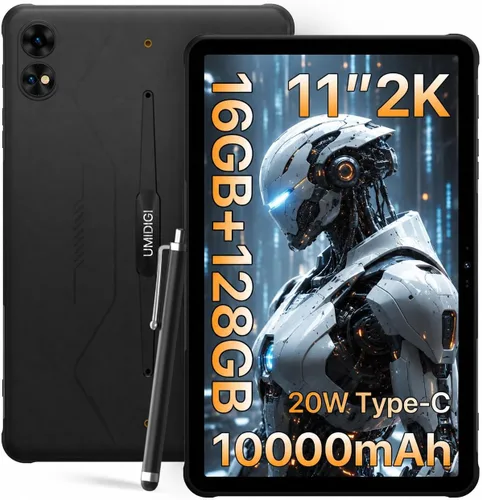 Vista 10 de UMIDIGI 2K 11 pulgadas Tablet Resistente Android, Active T1 Octa-core 16GB RAM+128GB ROM, 10000mAh, Cámara 16+16+8MP Tablet Resistente al Agua