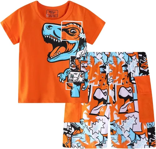 Vista 11 de Conjunto corto de ropa de verano para niños pequeños, de algodón Bs20-tz51