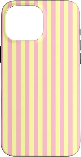 Vista 19 de Funda para iPhone 17 con rayas verticales amarillas y rosadas
