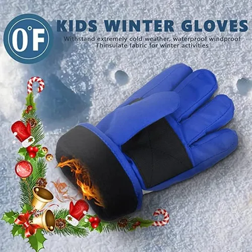 Vista 5 de DARCHEN Guantes de nieve para niños y niñas impermeables aislados guantes de esquí para niños gruesos cálidos resistentes al viento para exteriores