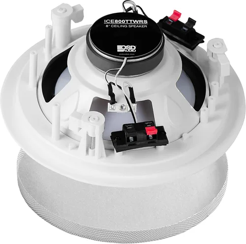 Vista 5 de OSD Audio ACE500 bocinas para techo, de 5.25 pulgadas, 75 W, la rejilla se pude pintar, de color blanco, 1 par