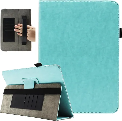 Vista 16 de Funda universal para tablet de 7 y 8 pulgadas, funda protectora con soporte para Android de 7.0 a 8.5 pulgadas con correa de mano y ranuras