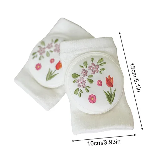 Vista 7 de Rodillera para bebé, rodillera antideslizante para gatear, protectores de rodilla elásticos ajustables para niños, rodillera de algodón suave