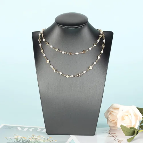 Vista 7 de YOUBEIYEE Cadena chapada en oro para hacer collares, pulseras, bricolaje, bola de corazón de latón, cadena de eslabones Rolo a granel con anillos